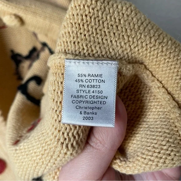 Vintage Christopher & Banks Womens Large Hand Embroidered Vest Cat Lady Pumpkin - Picture 5 of 8